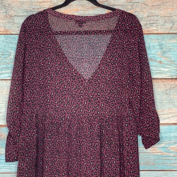 Torrid Purple Animal Print Dress Size 1X - Picture 6 of 7
